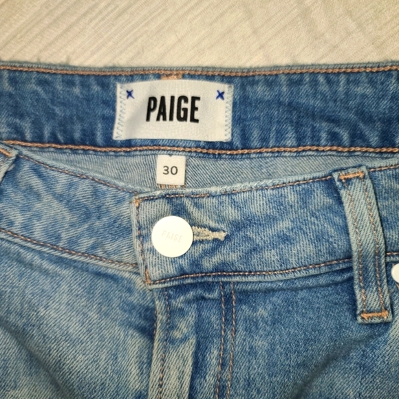 EUC PAIGE Light Blue Distressed Women Jeans - Picture 2 of 3